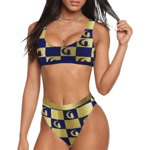 LOYALTY & ROYALY Sport Top & High-Waisted Bikini Swimsuit