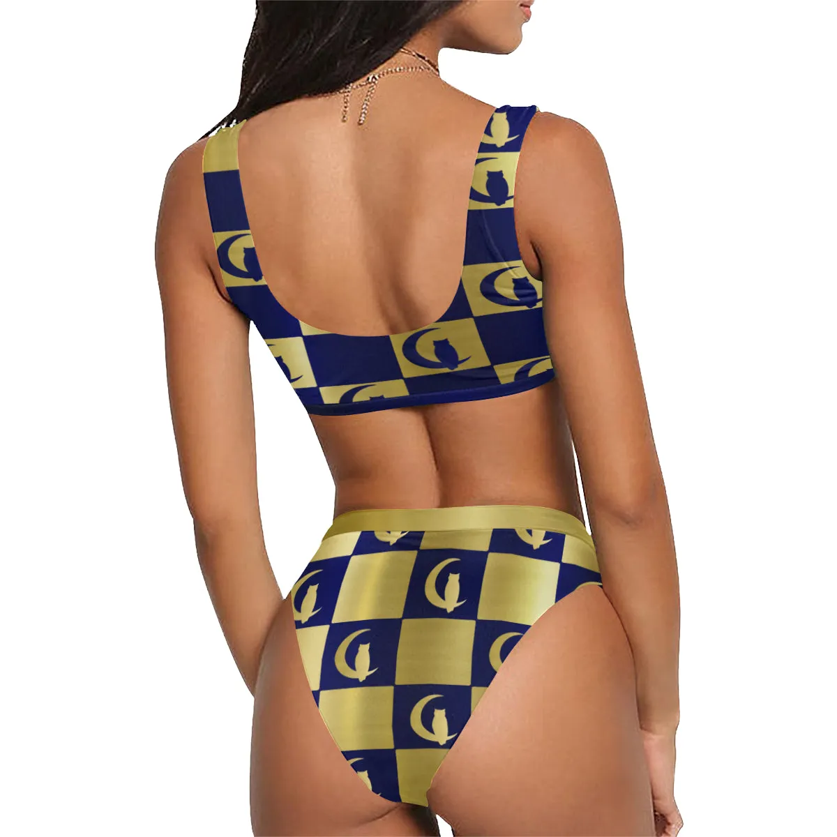 LOYALTY & ROYALY Sport Top & High-Waisted Bikini Swimsuit