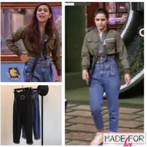 Madhurima Tuli In Our Ruby High Waisted Belted Denim