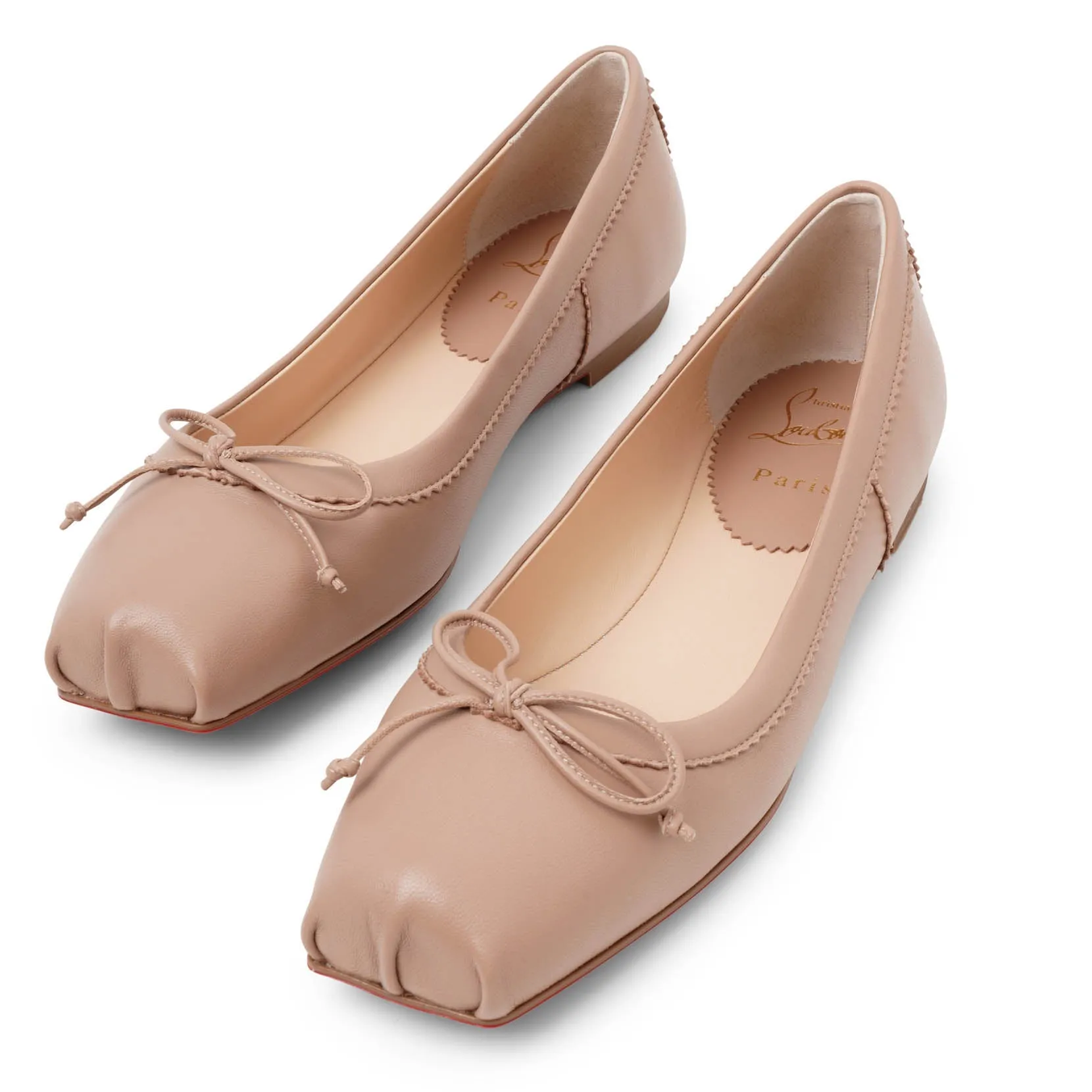 Mamadrague beige leather flats