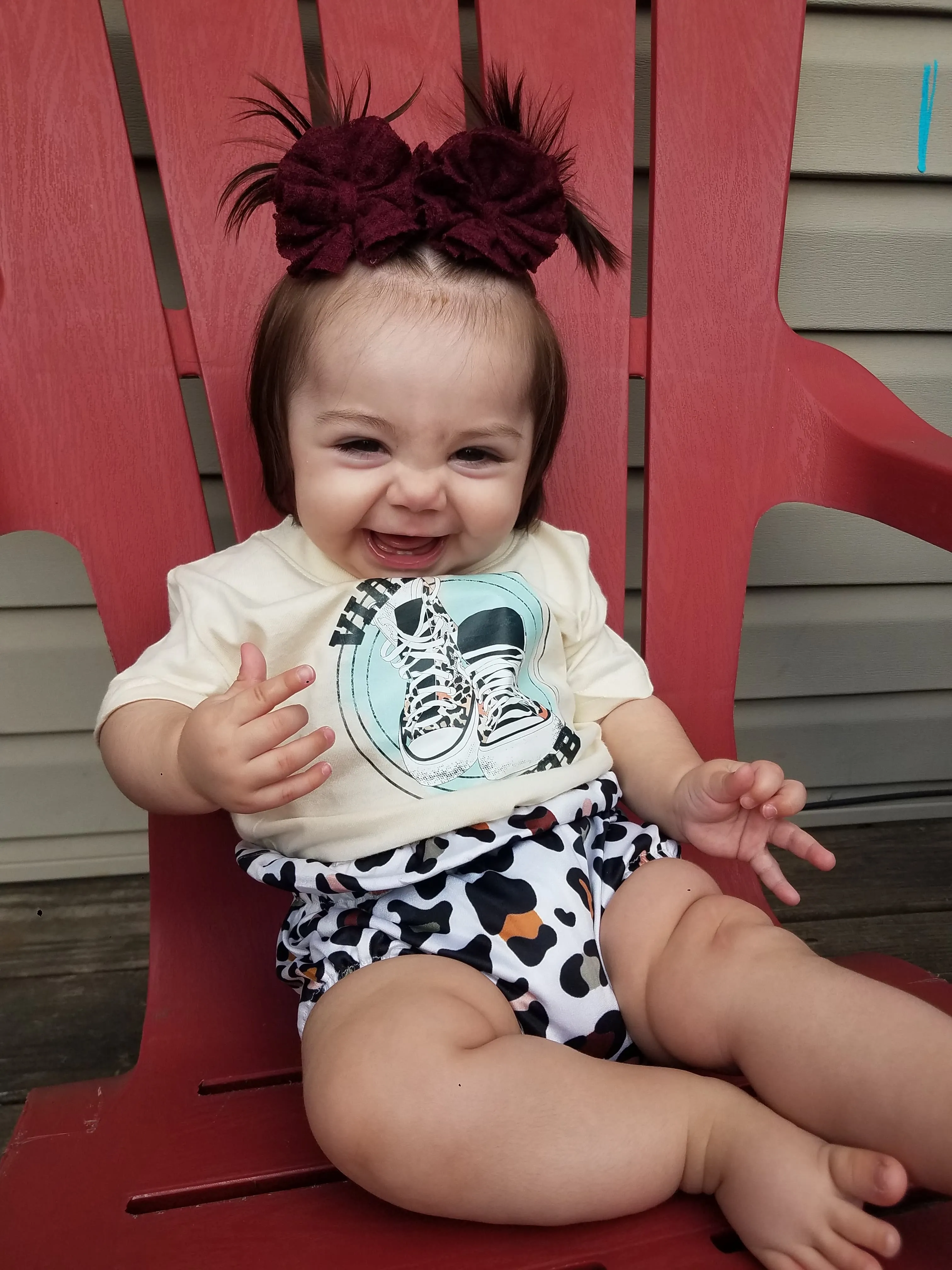 Maroon Waffle Bow