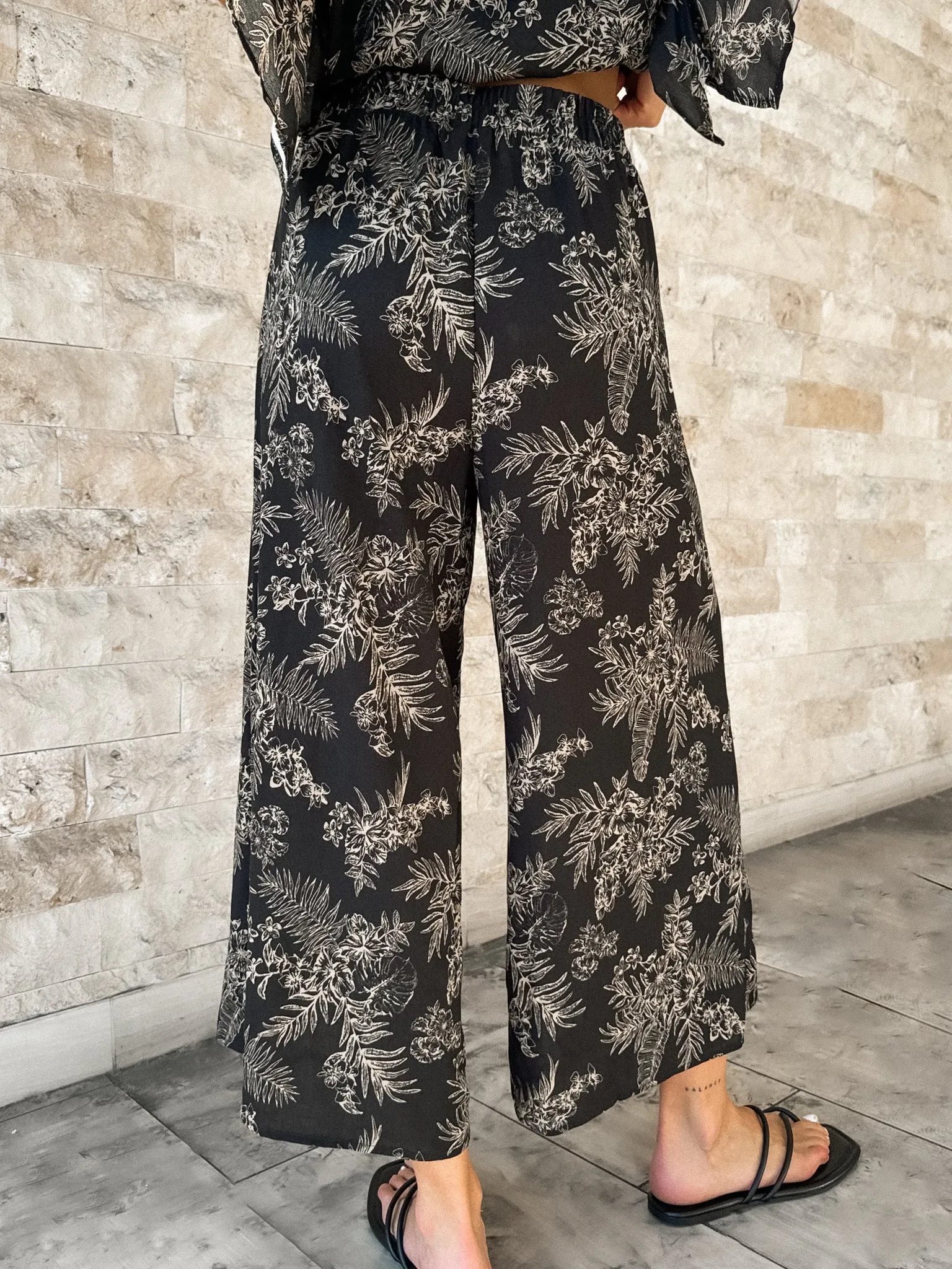 Marseille Wide Leg Pants in Black - Final Sale