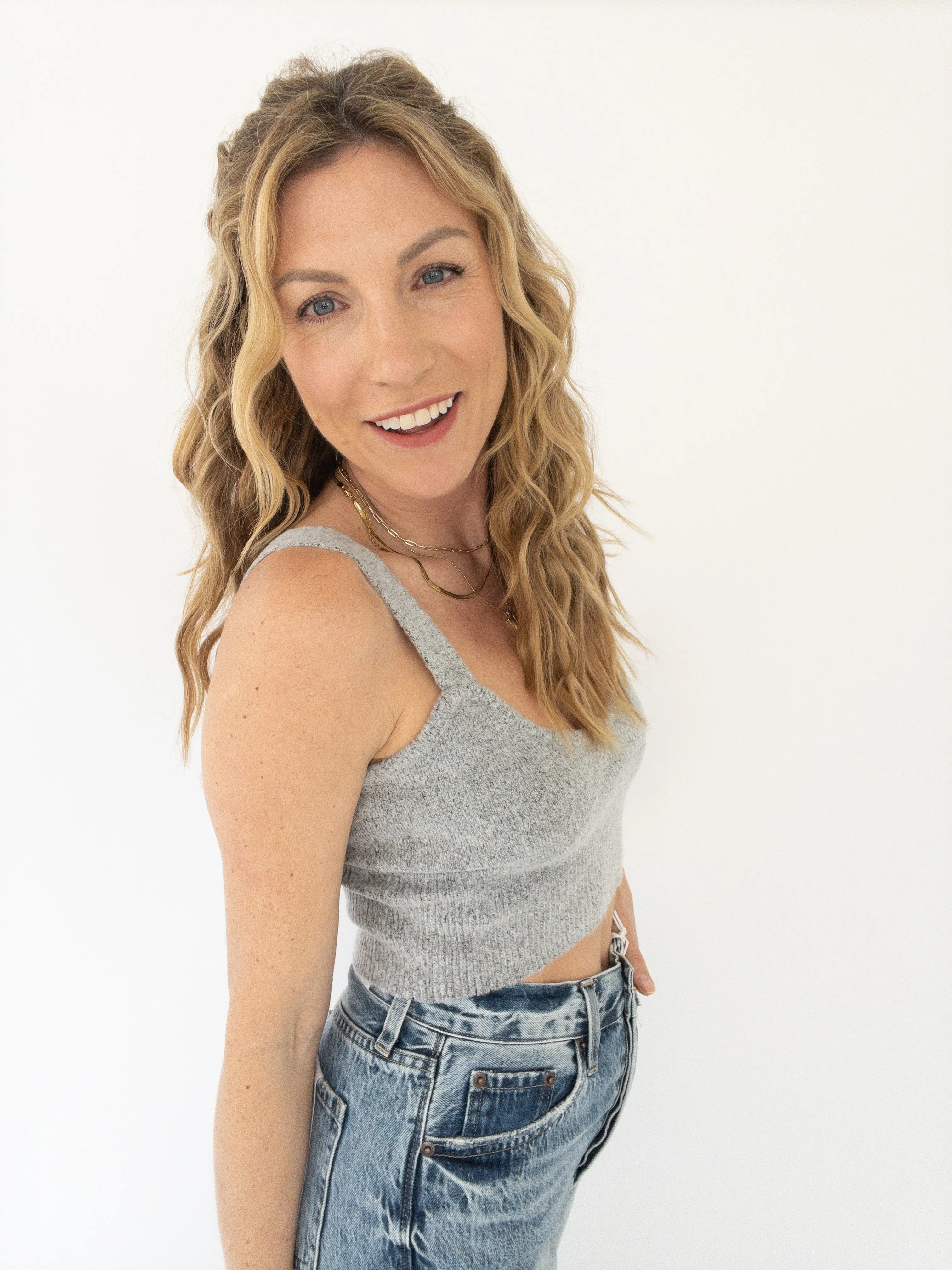 Mary Knit Sweater Crop Tank