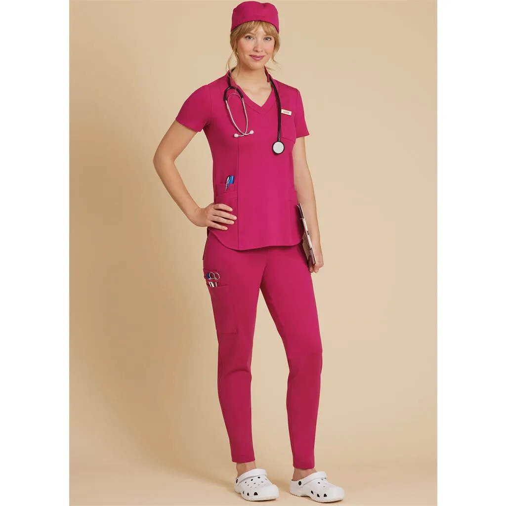 McCall's Pattern M8421 Misses' Knit Scrub Tops, Pants, Jogger and Cap
