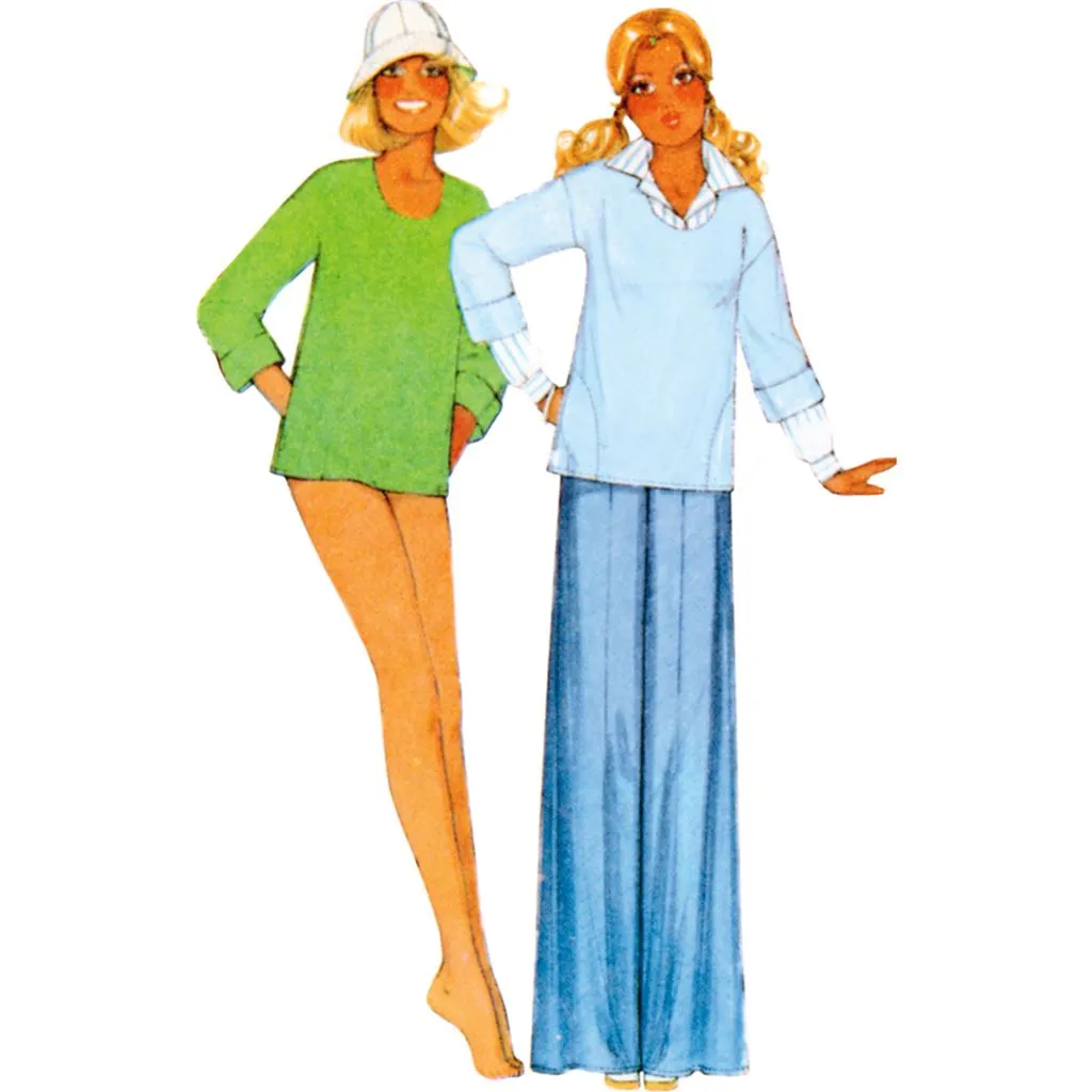 McCall's Pattern M8493 Misses' Knit Tops, Skirt, Pants and Shorts