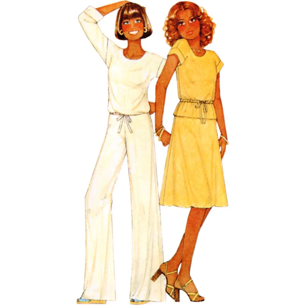 McCall's Pattern M8493 Misses' Knit Tops, Skirt, Pants and Shorts