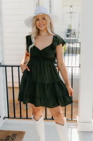 Melina Sweetheart Neck Smocked Dress