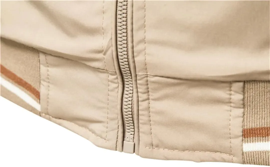 Men Solid Color Baseball Jacket Clothing In Outerwears Bomber Jackets