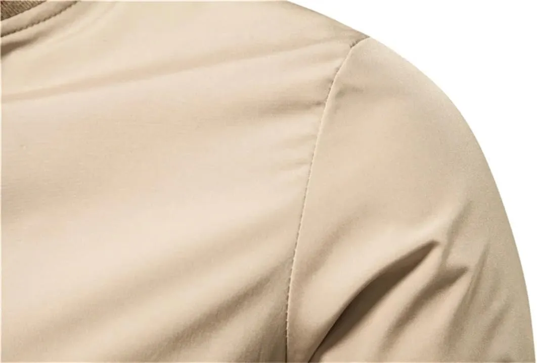 Men Solid Color Baseball Jacket Clothing In Outerwears Bomber Jackets