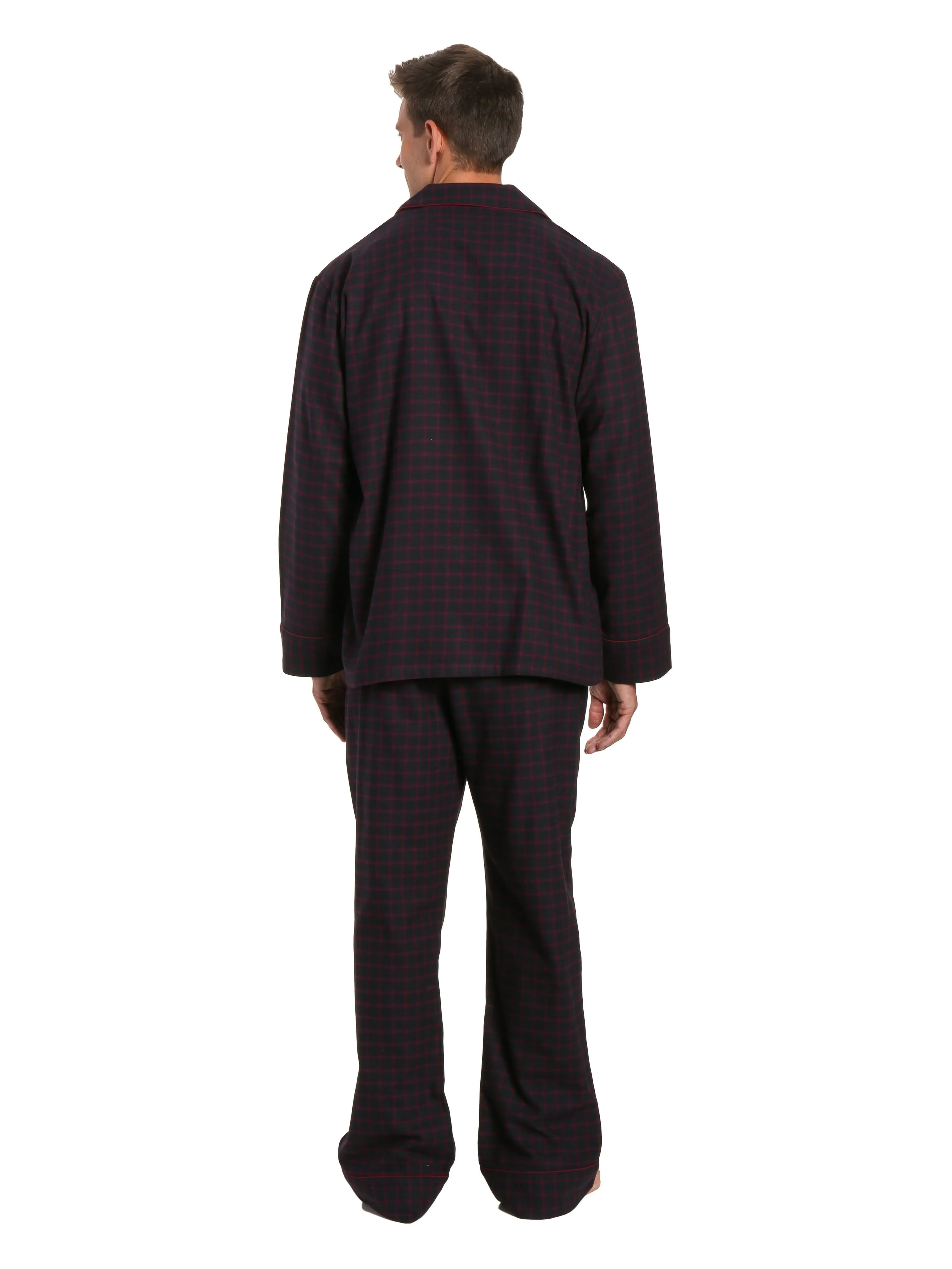 Mens 100% Cotton Flannel Pajama Set