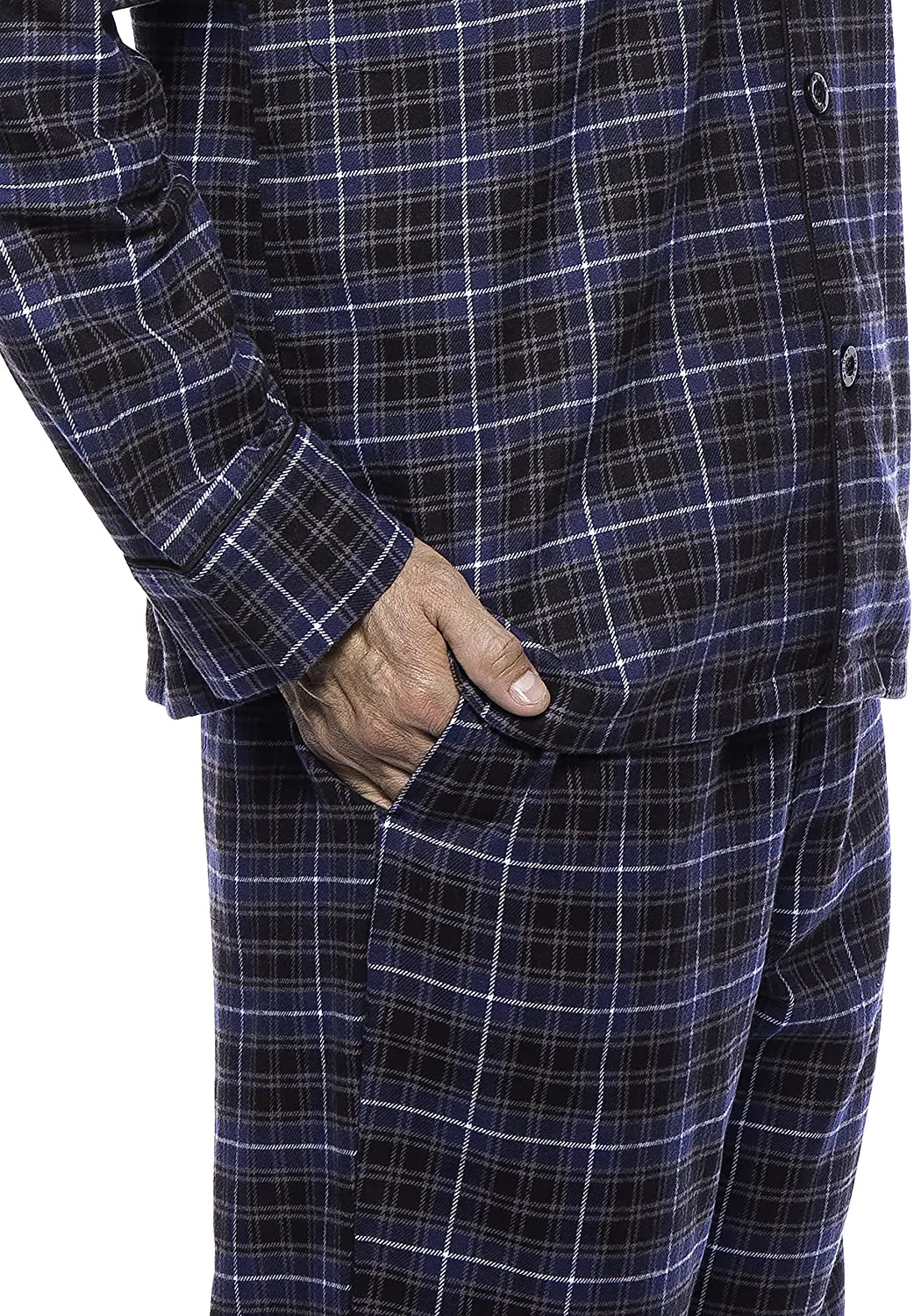 Mens 100% Cotton Flannel Pajama Set
