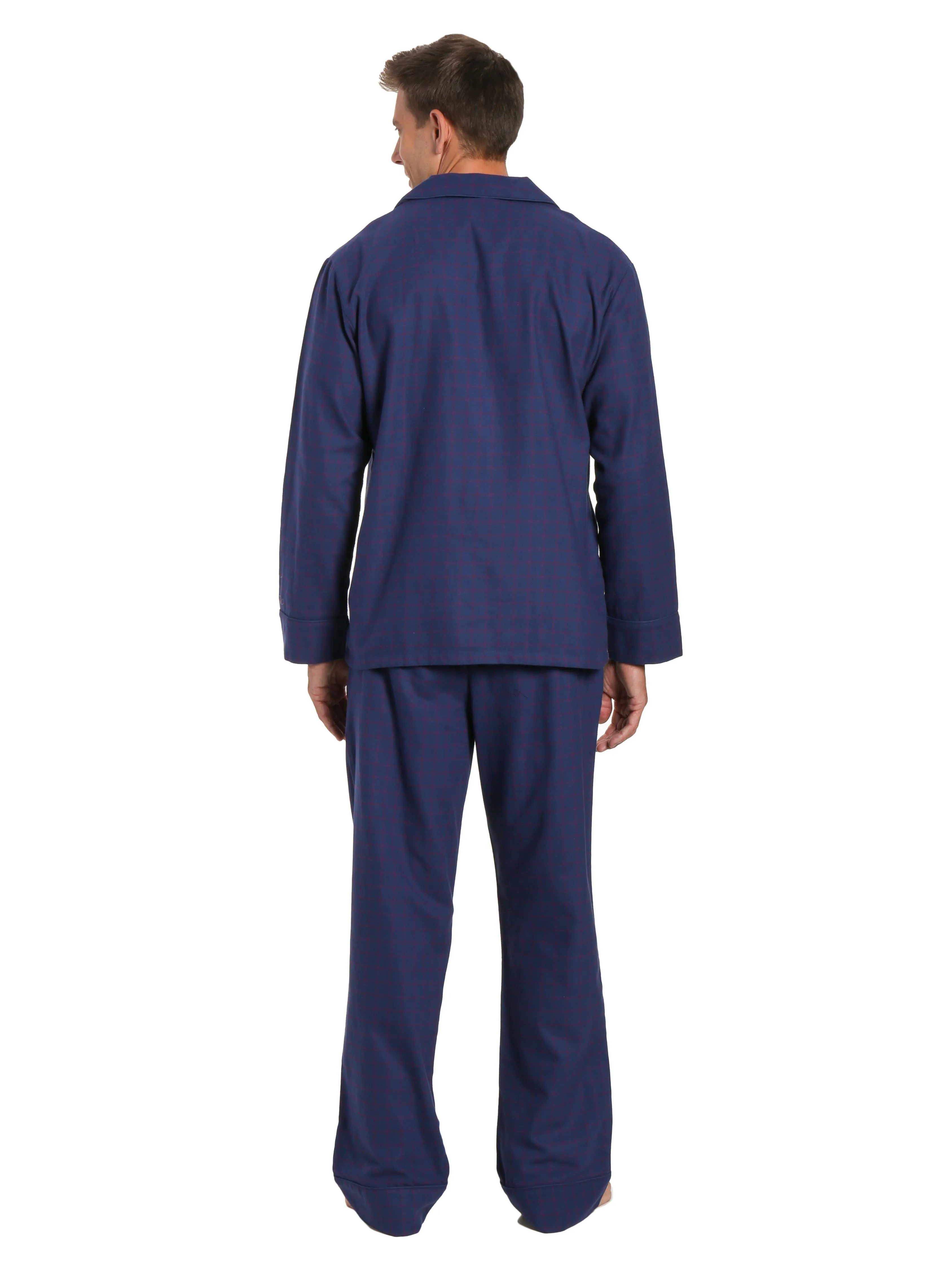 Mens 100% Cotton Flannel Pajama Set