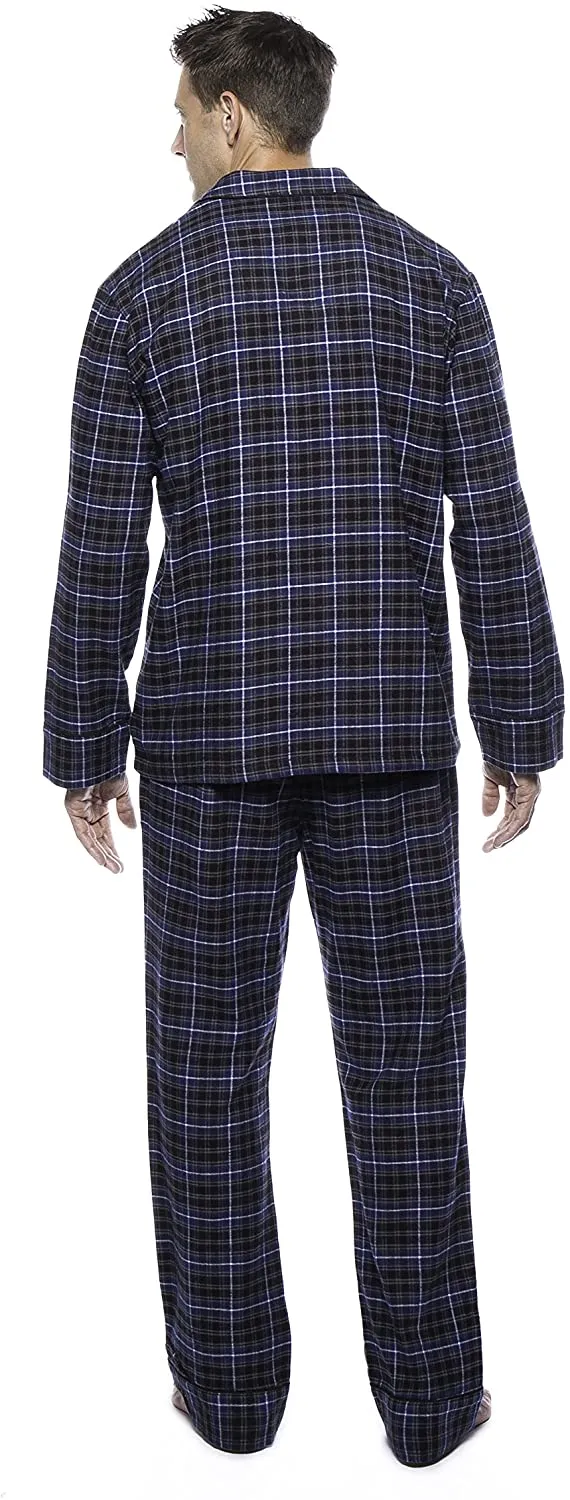 Mens 100% Cotton Flannel Pajama Set