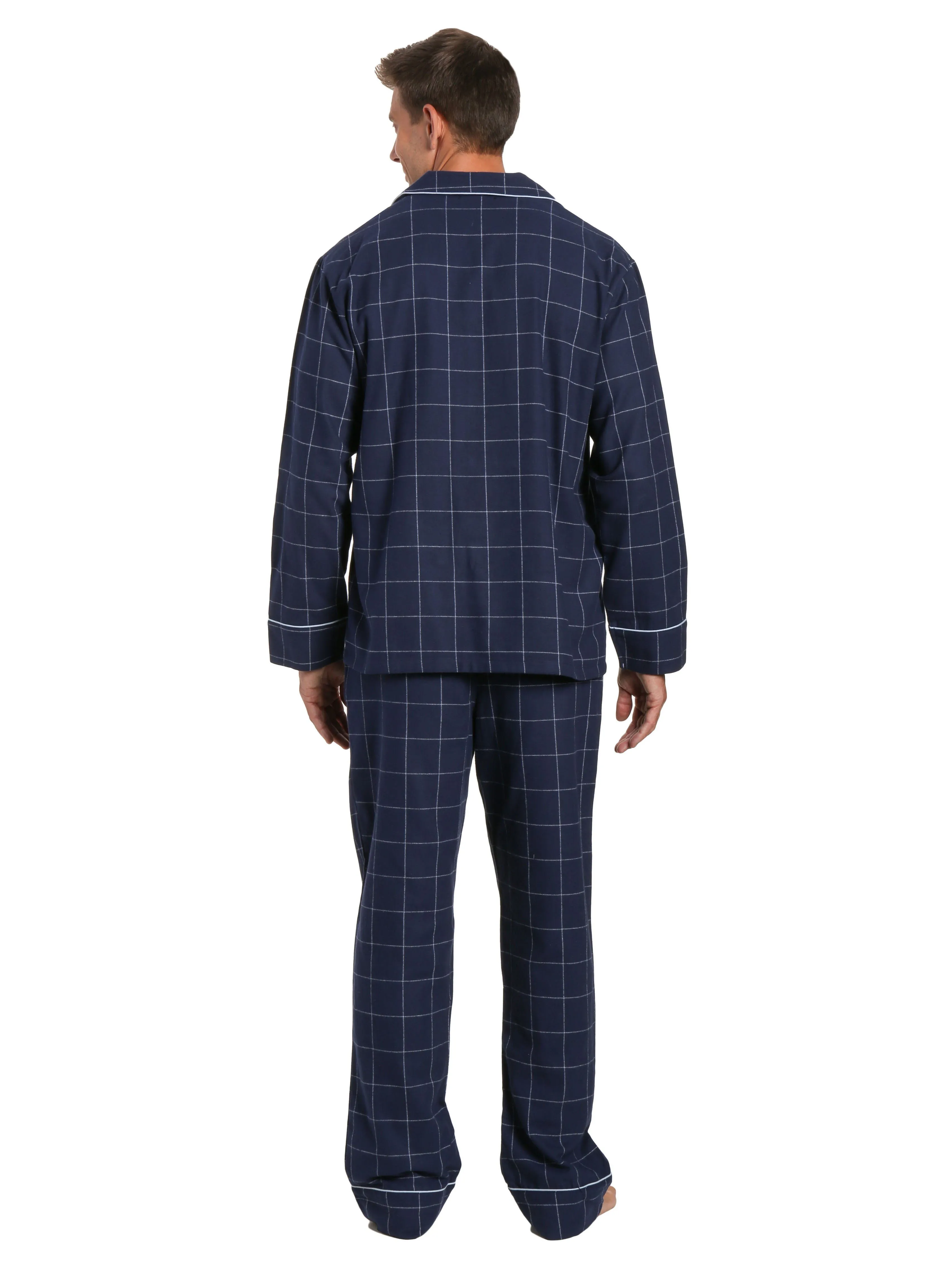 Mens 100% Cotton Flannel Pajama Set
