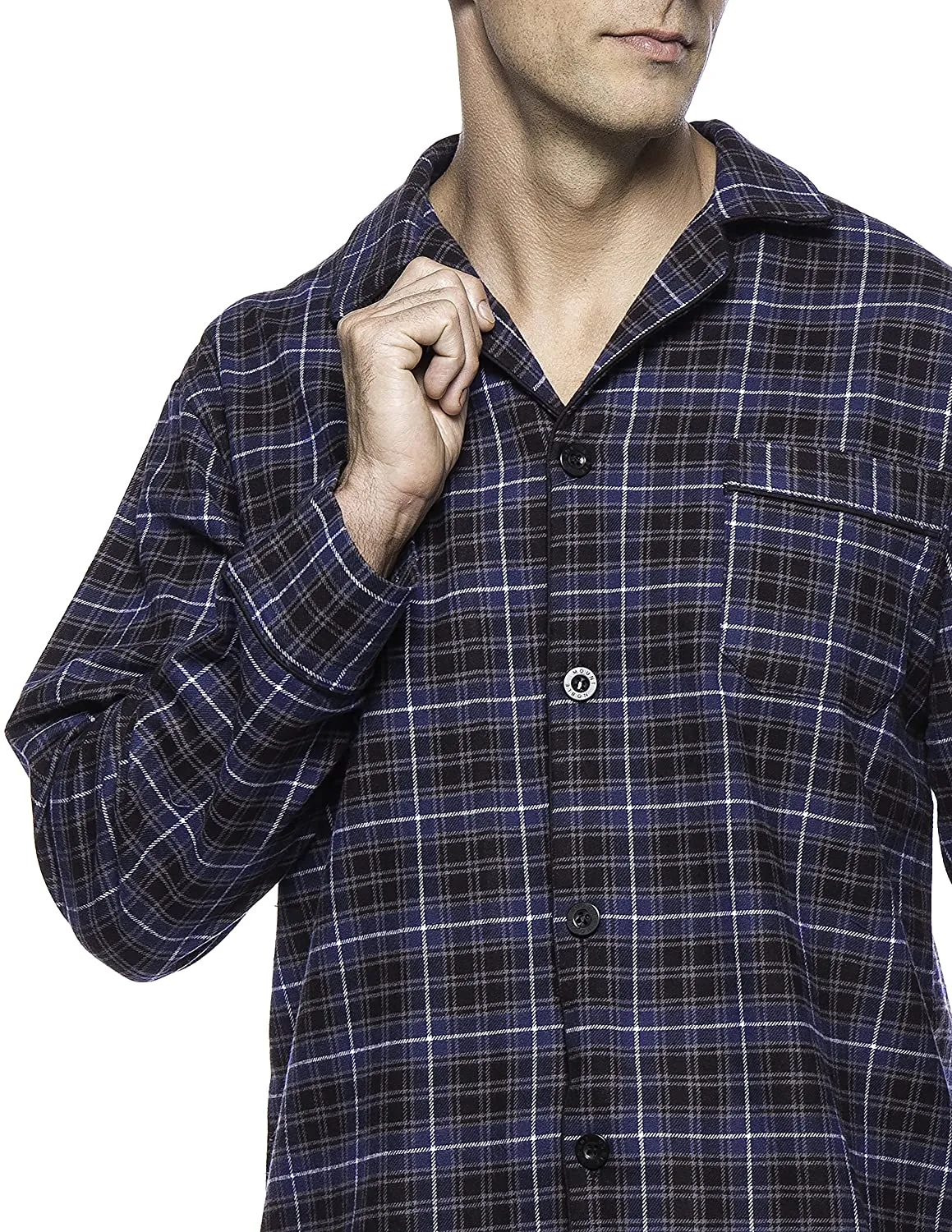 Mens 100% Cotton Flannel Pajama Set
