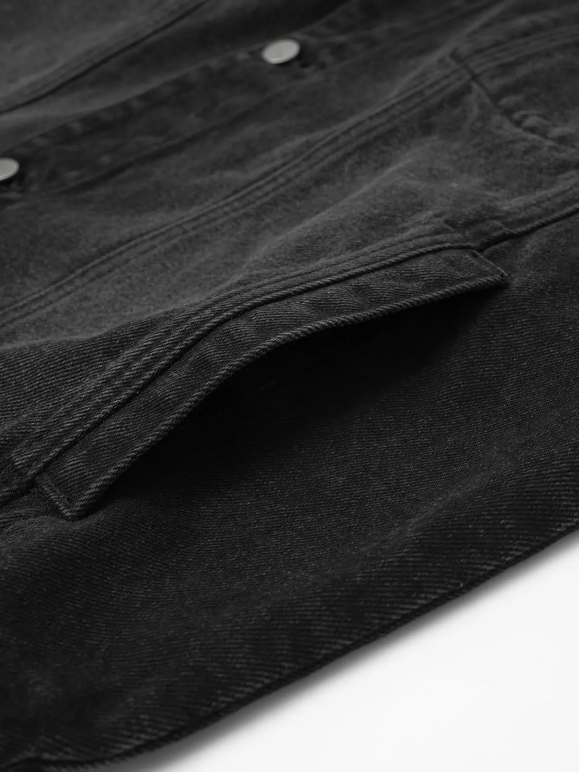 Men's Denim Jackets Fall Black Trucker Jean Jacket