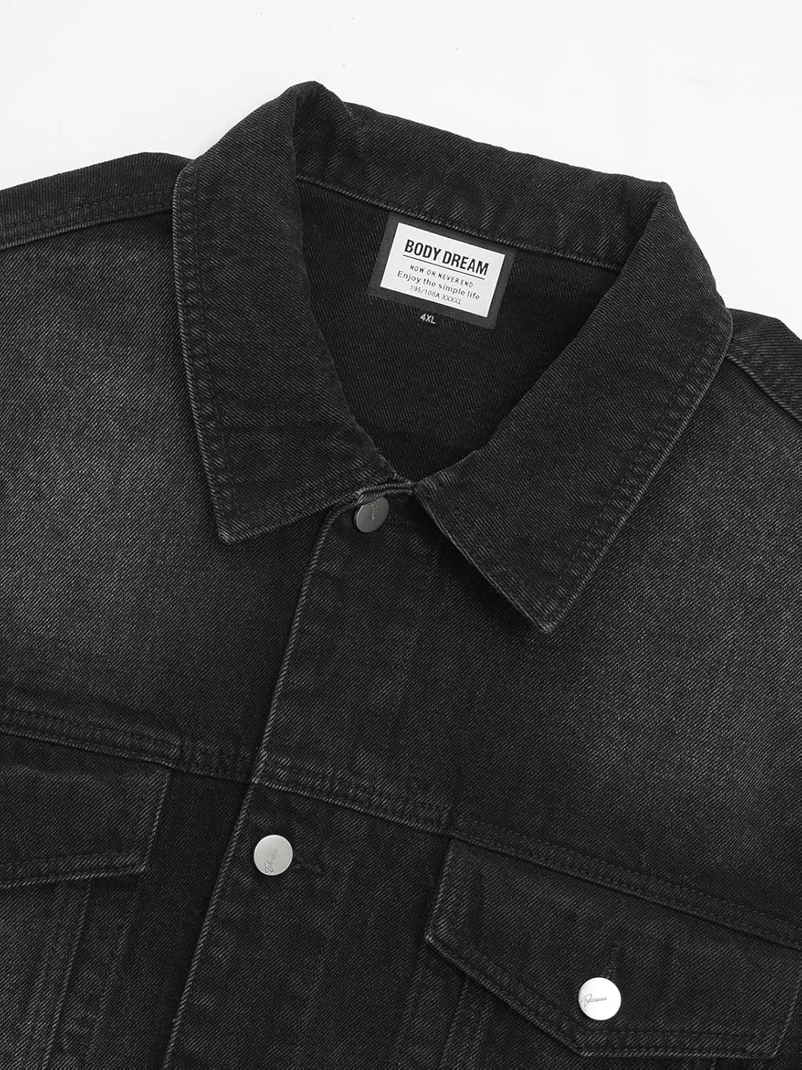 Men's Denim Jackets Fall Black Trucker Jean Jacket