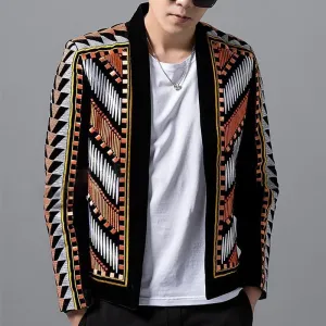 Men's Embroidered Colorful Blazer
