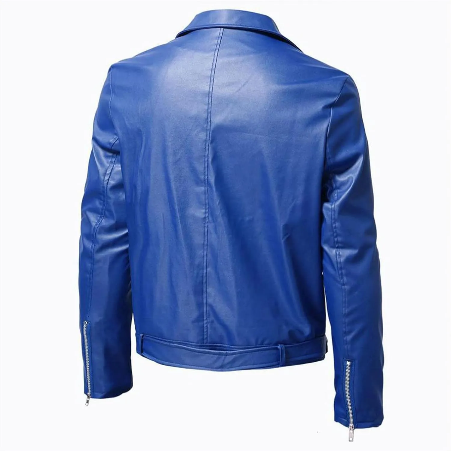 Men's Faux Leather Bomber Jacket Motorcycle Jackets Lined Aviator Punk Outwear Faux-Leather Lapel Outwear Coat