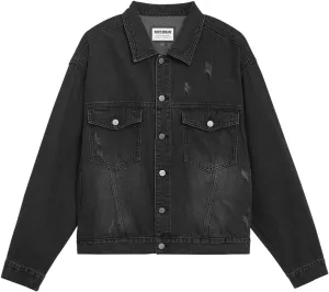 Men's Jean Jacket Fall Lightweight Casual Stylish Black Trucker Denim Jackets