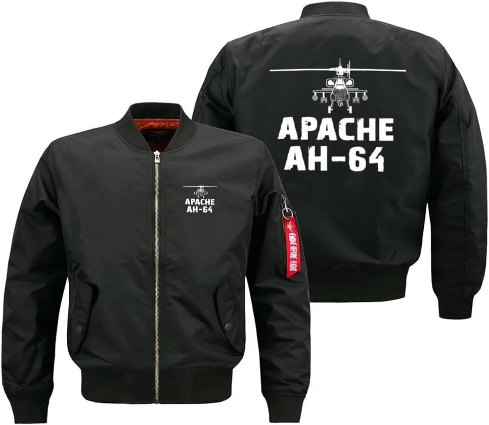 Men's Pilots Aircraft Aviator Apache AH-64 Ma1 Bomber Jackets Coat Windbreaker Lightweight