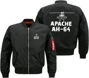 Men's Pilots Aircraft Aviator Apache AH-64 Ma1 Bomber Jackets Coat Windbreaker Lightweight