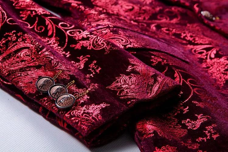 Men's Single Breasted Velvet Blazer