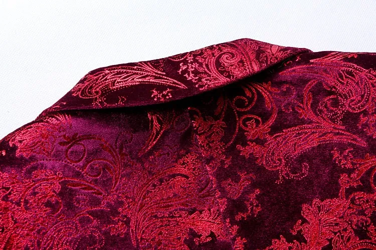 Men's Single Breasted Velvet Blazer