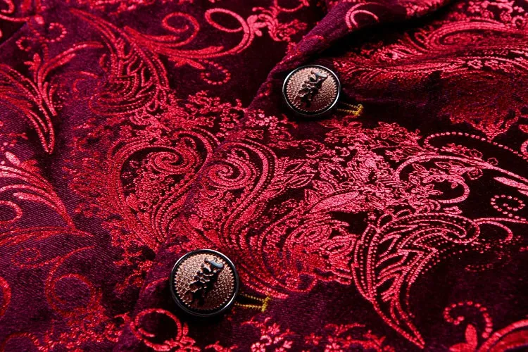 Men's Single Breasted Velvet Blazer
