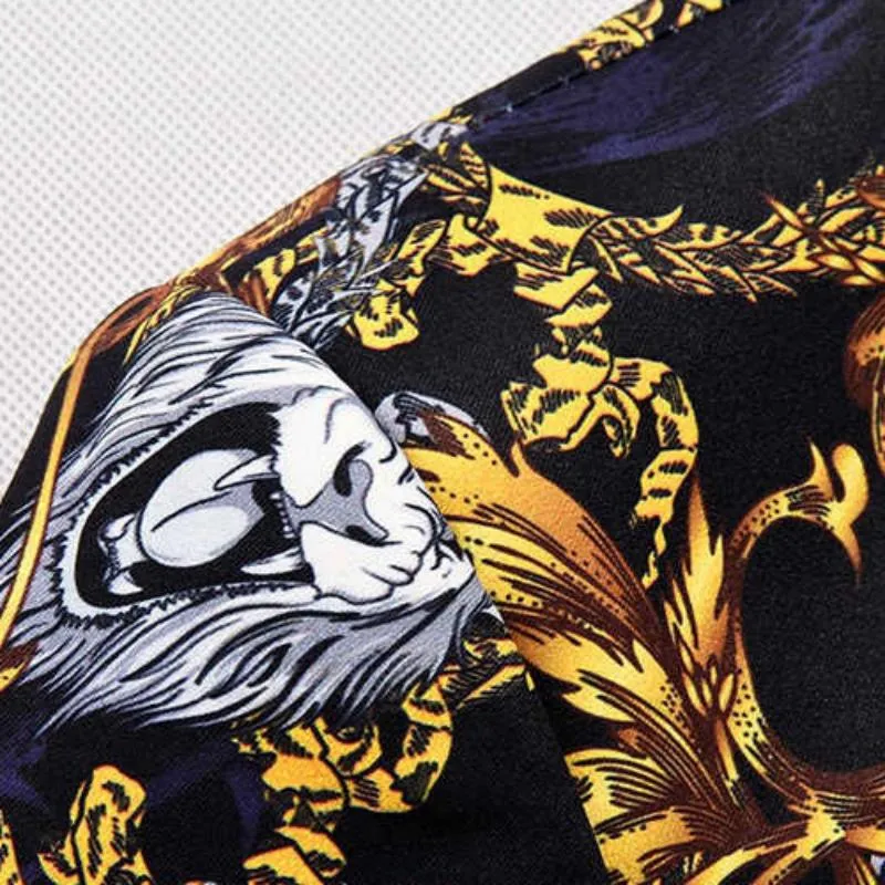 Men's Slim Fit Single Breasted Blazer With Print
