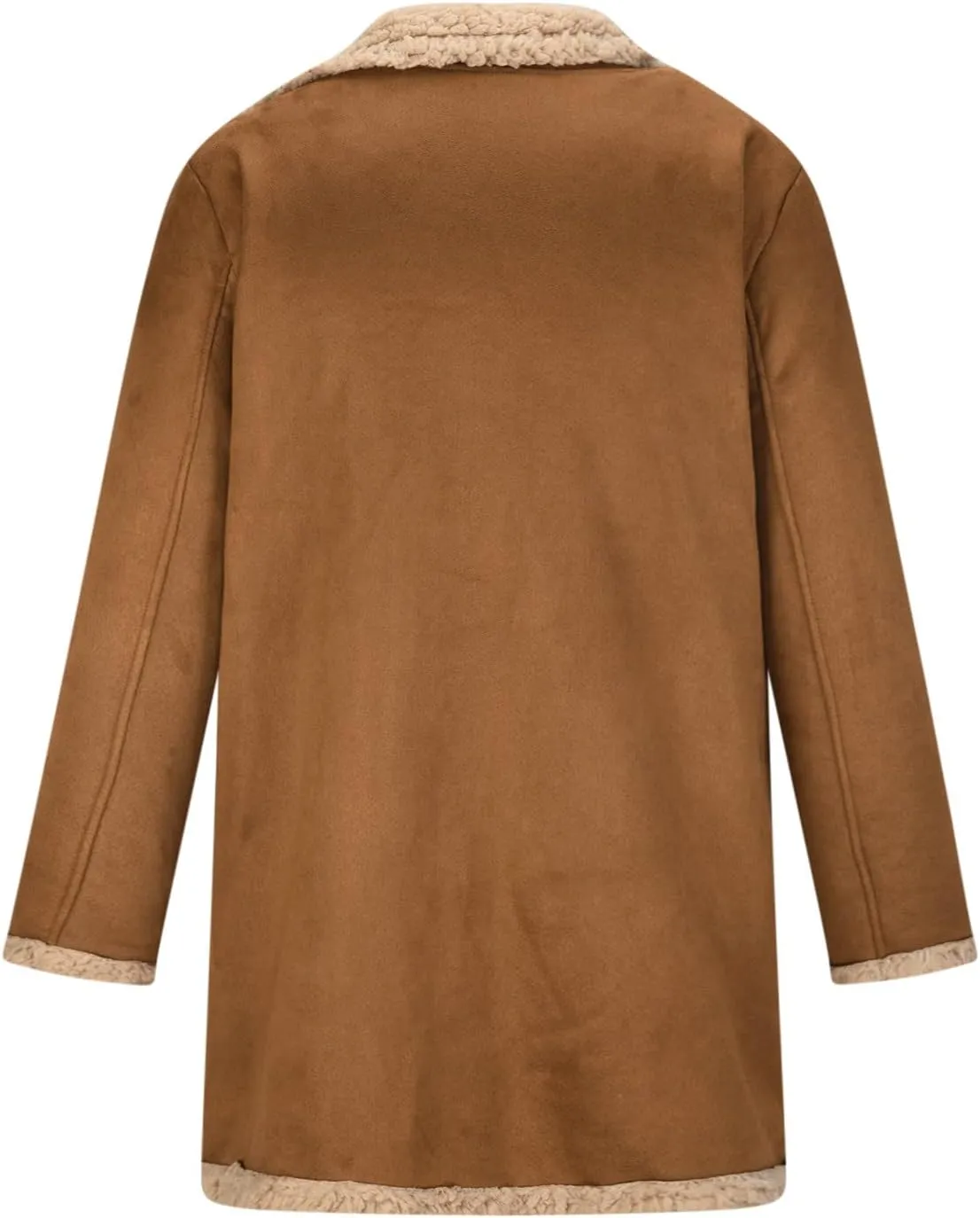 Men's Thick Fleece Leather Jacket Motorcycle Faux Leather Lined Coats Aviator Bomber Jackets Lapel Punk Outwear