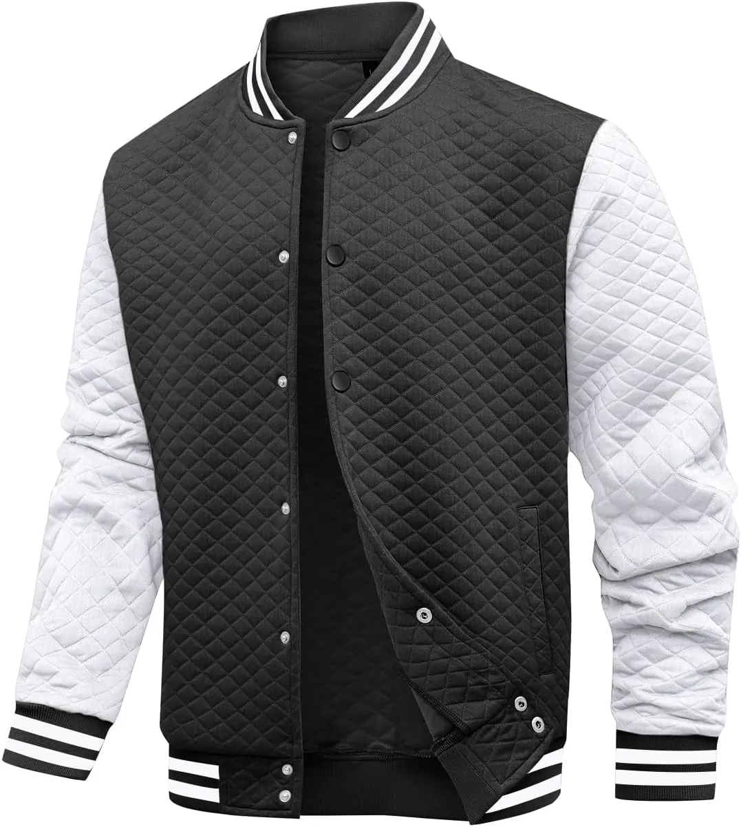 Mens Varsity Jacket Lightweight Jacket Causal Waffle Letterman Bomber Jackets