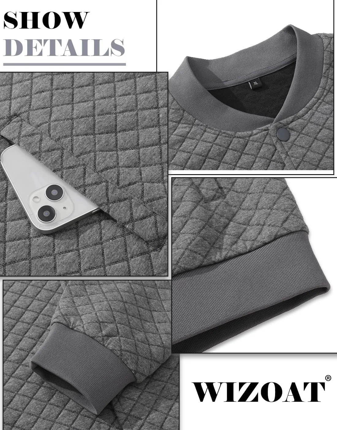 Mens Varsity Jacket Lightweight Jacket Causal Waffle Letterman Bomber Jackets