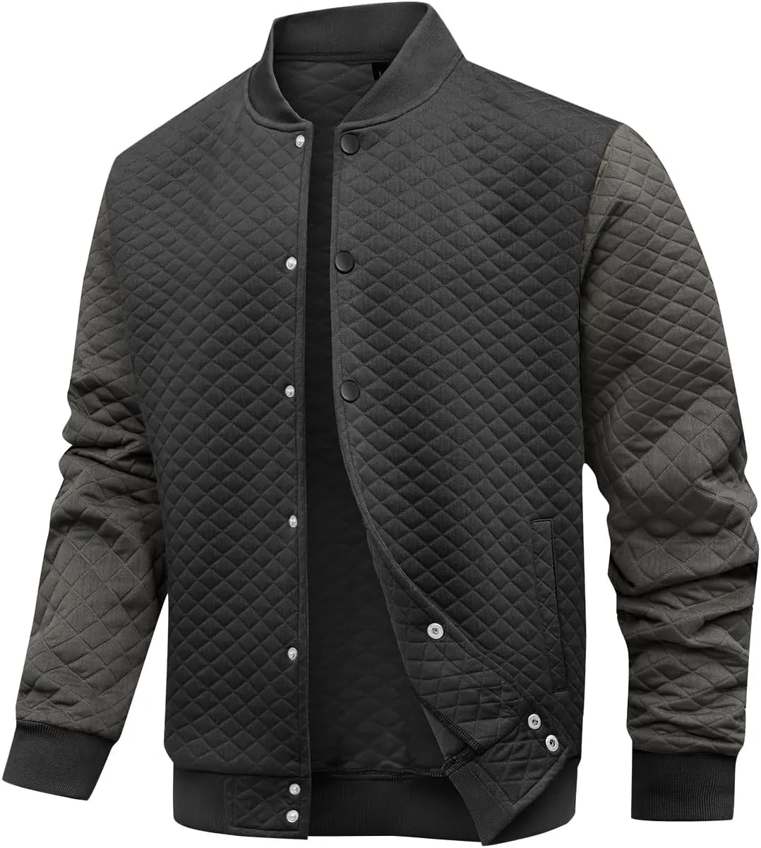 Mens Varsity Jacket Lightweight Jacket Causal Waffle Letterman Bomber Jackets