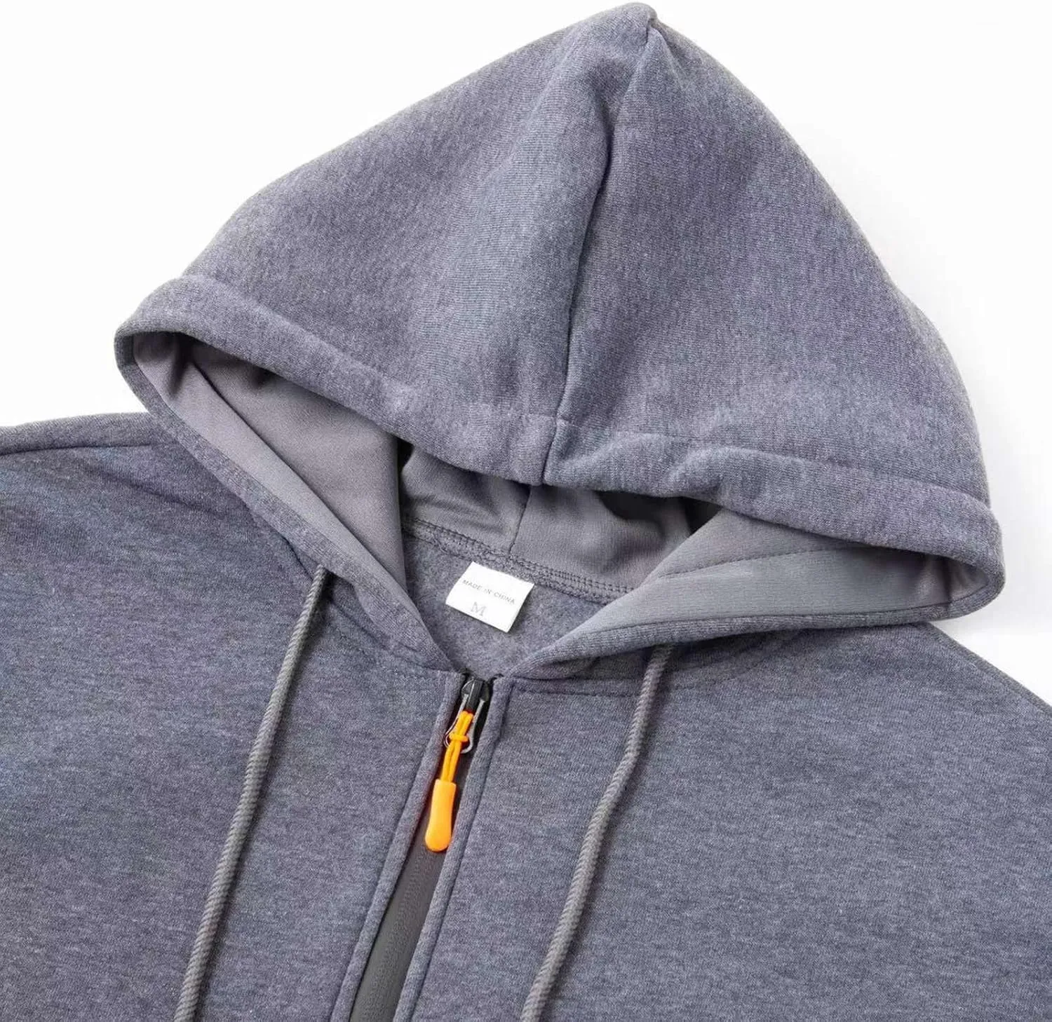Men's Zip-Up Hoodie Midweight Sweatshirts Full Zip Drawstring Hoods with Pockets for Casual Workout Outdoor Sports