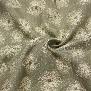 Meran Khaki Floral Polyester Jacquard