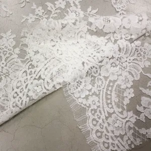 Meryl Off White Floral PolyCotton Lace