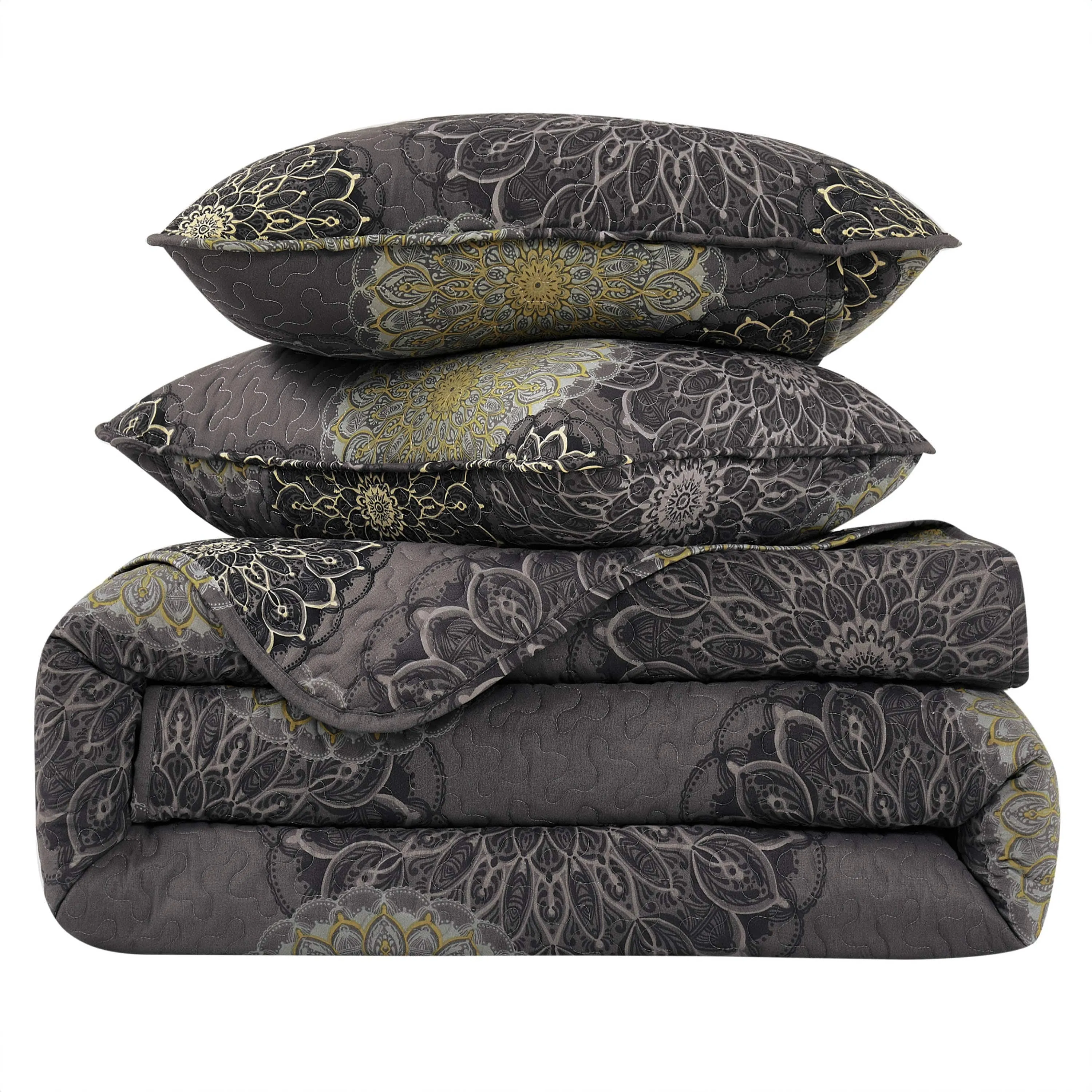 Midnight Floral Quilt Set