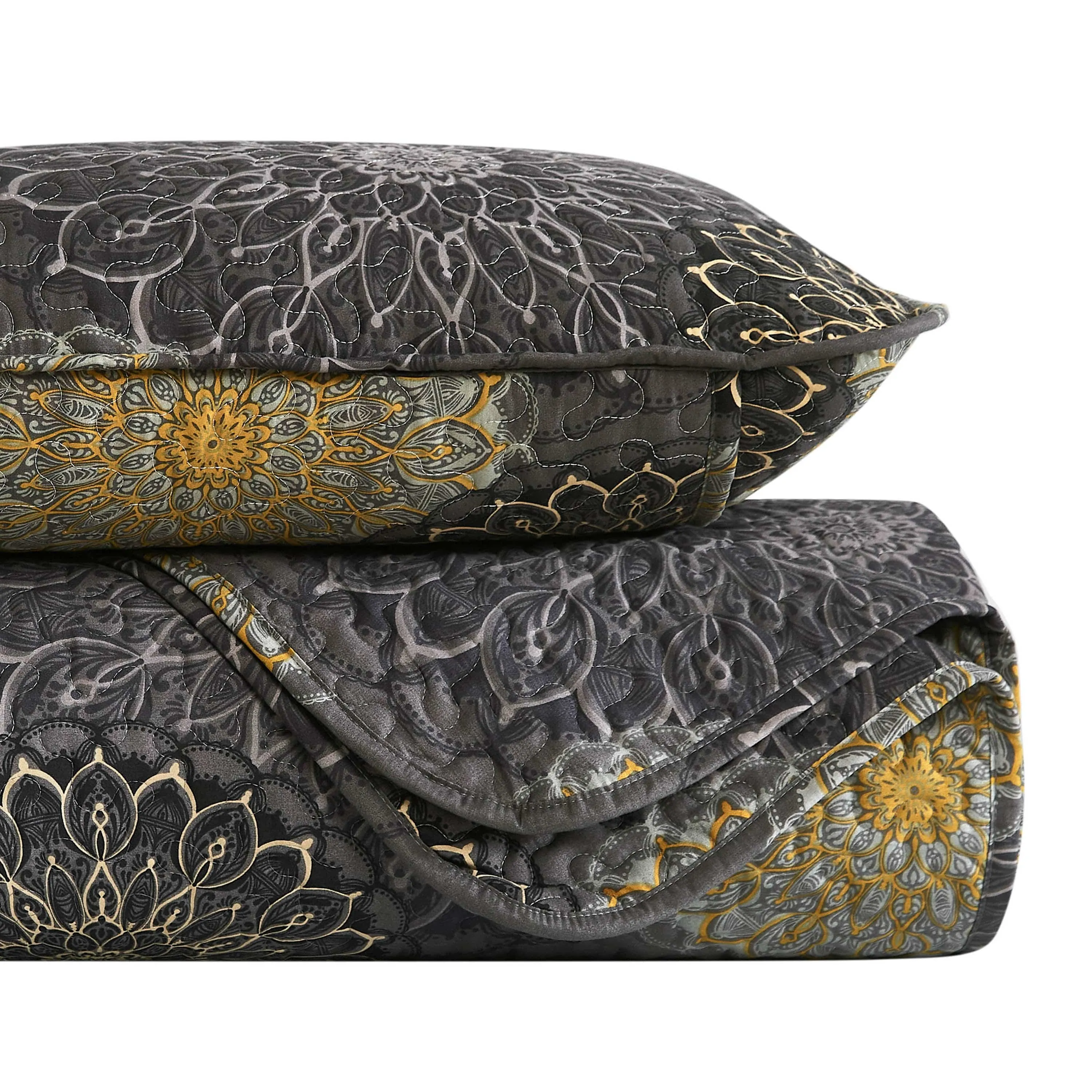 Midnight Floral Quilt Set