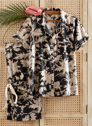 Midnight Garden Short-sleeve Pajamas FINAL SALE (No Returns)