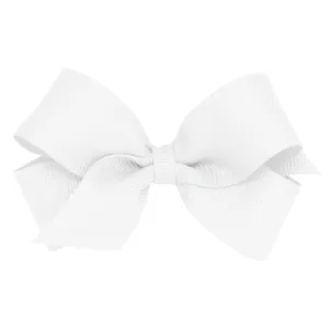 Mini Grosgain Bow - White