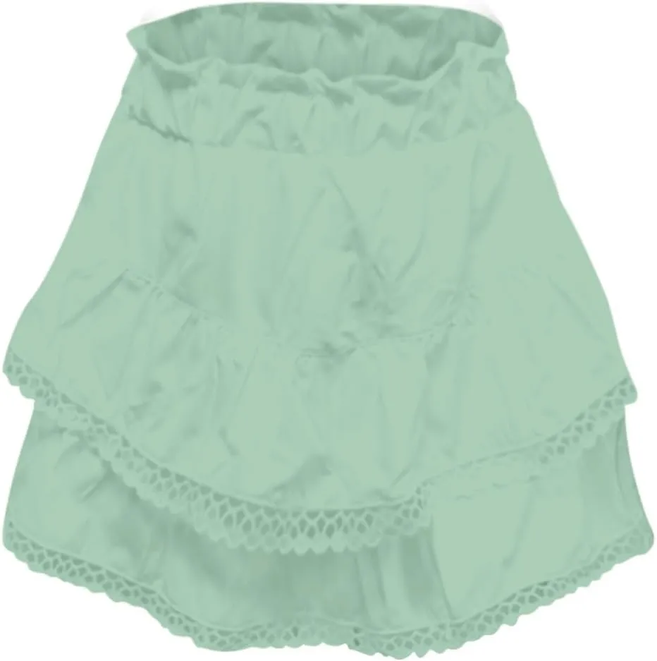 Mini Skirts for Women High Waisted Flowy Shorts for Women Casual Boho Pleated Crochet Ruffled Tiered Tennis Skorts Cute