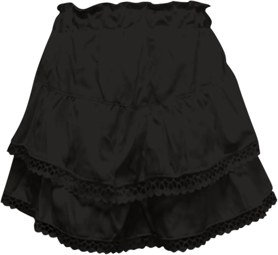 Mini Skirts for Women High Waisted Flowy Shorts for Women Casual Boho Pleated Crochet Ruffled Tiered Tennis Skorts Cute