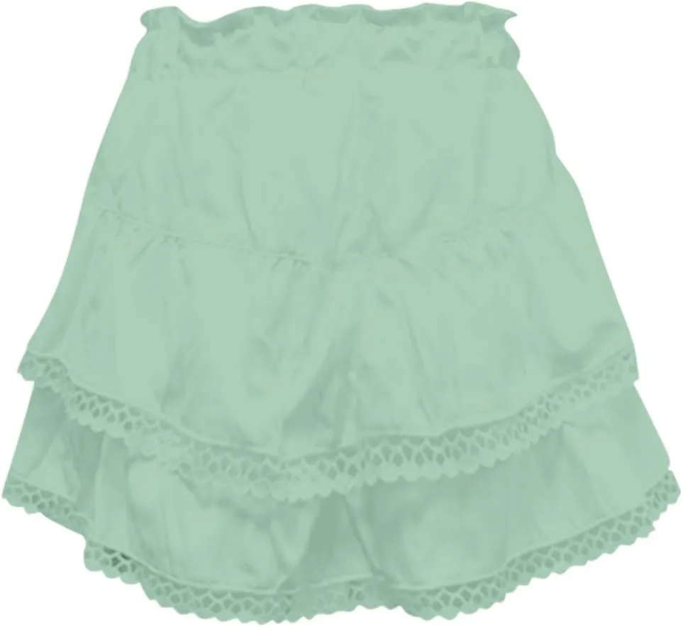 Mini Skirts for Women High Waisted Flowy Shorts for Women Casual Boho Ruffled Tiered Pleated Crochet Tennis Skorts Cute