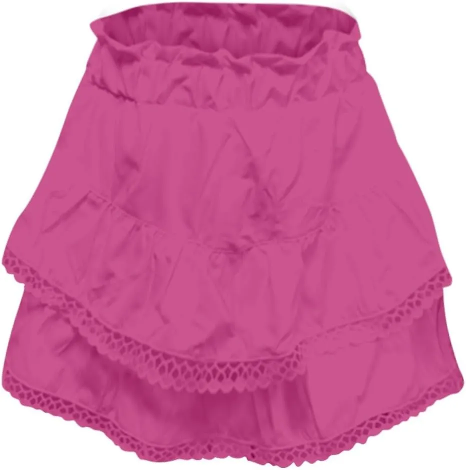 Mini Skirts for Women High Waisted Flowy Shorts for Women Casual Boho Ruffled Tiered Pleated Crochet Tennis Skorts Cute
