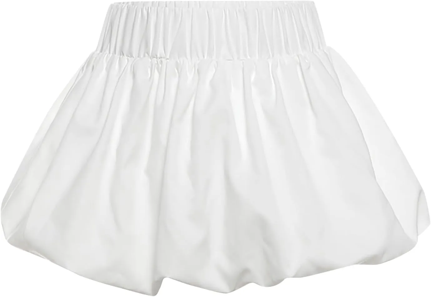 Mini Skirts for Women Summer Sext Bubble Skirt High Elastic Waist Ruffle Flared Mini Skirts Layered Pleated