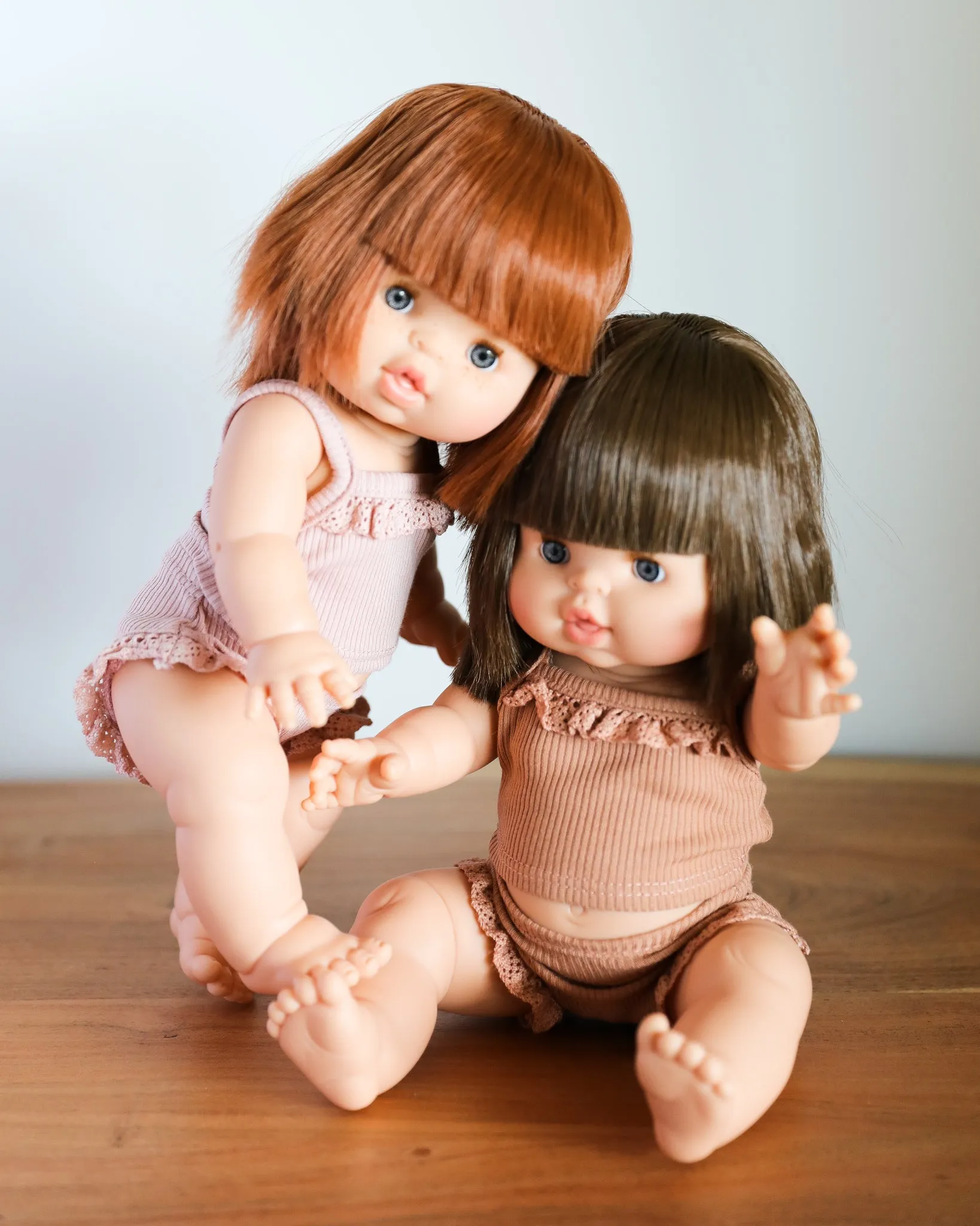 Minikane Doll Clothes | Ribbed Two-Piece Doll Outfit - Petal