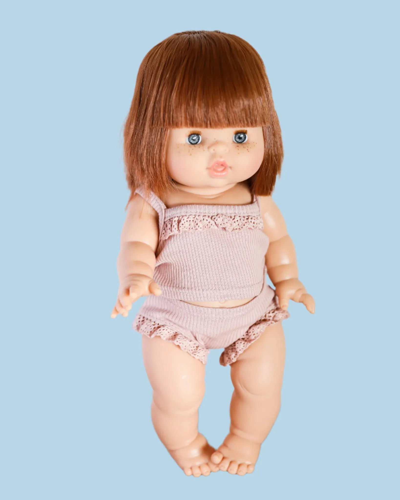 Minikane Doll Clothes | Ribbed Two-Piece Doll Outfit - Petal