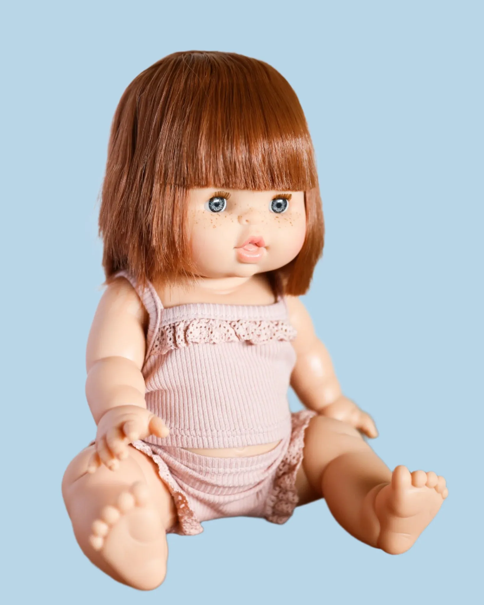 Minikane Doll Clothes | Ribbed Two-Piece Doll Outfit - Petal