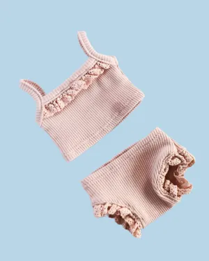 Minikane Doll Clothes | Ribbed Two-Piece Doll Outfit - Petal